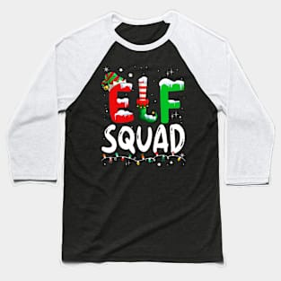 Elf Family Christmas Matching Pajamas Xmas Elf Squad Baseball T-Shirt